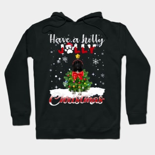 Have A Holly Jolly Christmas Newfoundland Dog Xmas Tree Hoodie